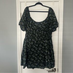 Gap Floral Mini Dress Puff Sleeves XXL Cotton
